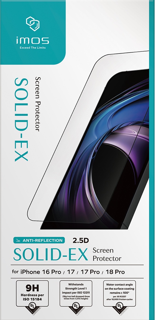 imos iPhone 18 Pro / 18 Pro Max AR低反光玻璃保護貼