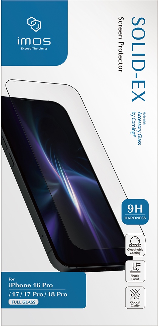 imos iPhone 18 Pro / 18 Pro Max 康寧玻璃保護貼 2.5D