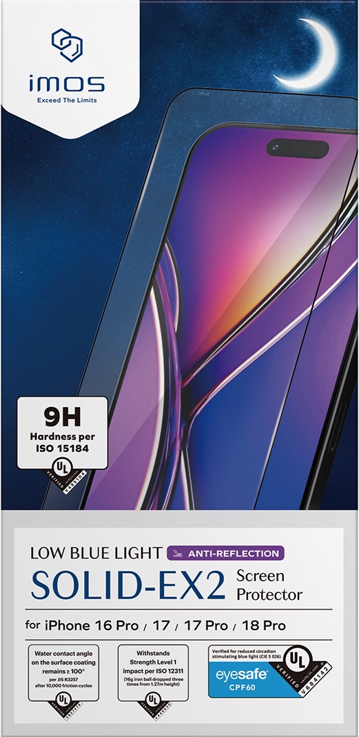 imos iPhone 18 Pro / 18 Pro Max CPF60 低反光玻璃保護貼